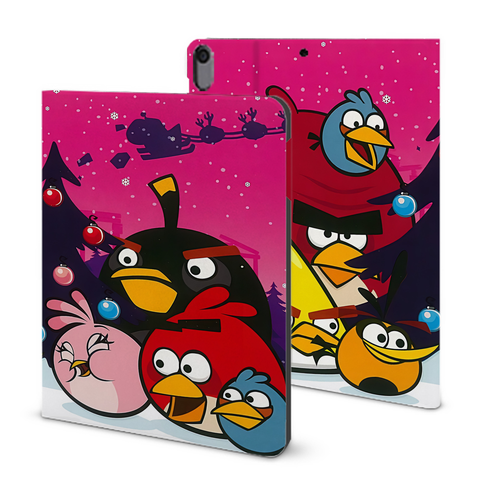 （画像用） Angry Birds アングリーバード IPad ケース ブック型 PUレザー TPU 耐衝撃 軽量 薄型 ペン収納なし 全面保護 IPad 各モデル対応